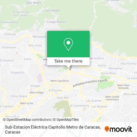 Sub-Estacion Eléctrica Capitolio Metro de Caracas map