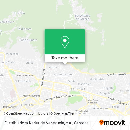 Distribuidora Kadur de Venezuela, c.A. map