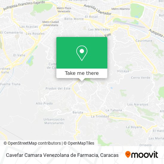 Cavefar Camara Venezolana de Farmacia map