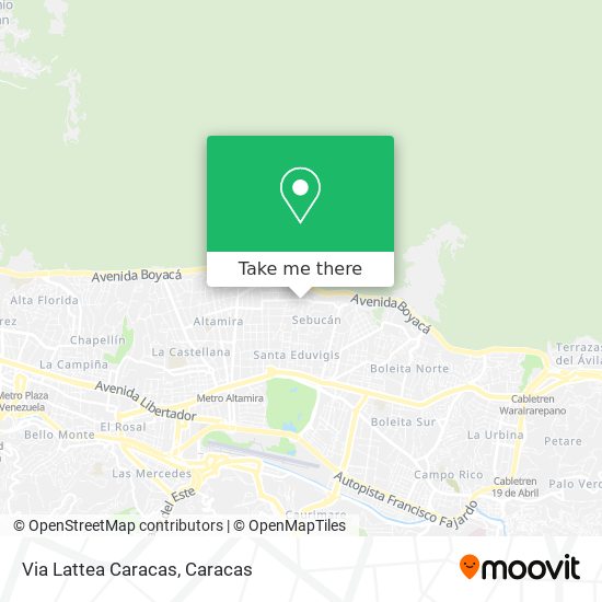 Via Lattea Caracas map