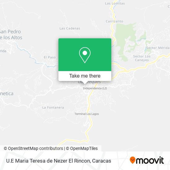 Mapa de U.E Maria Teresa de Nezer El Rincon