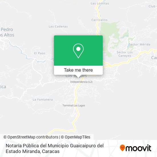 Notaría Pública del Municipio Guaicaipuro del Estado Miranda map