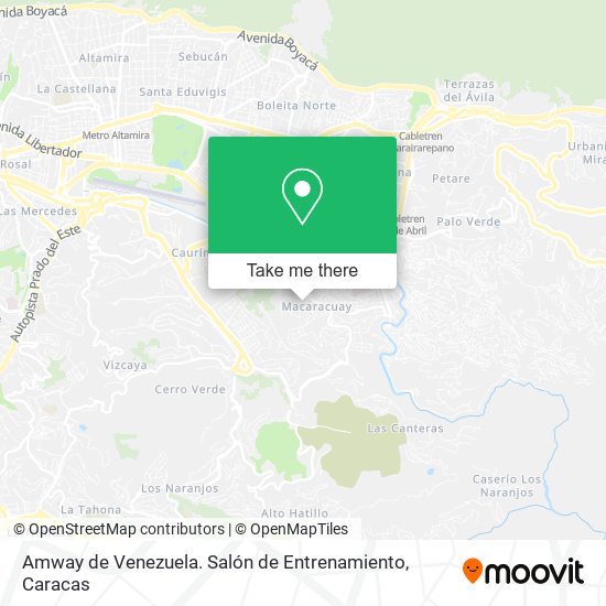 Mapa de Amway de Venezuela. Salón de Entrenamiento