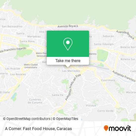 A Comer. Fast Food House map