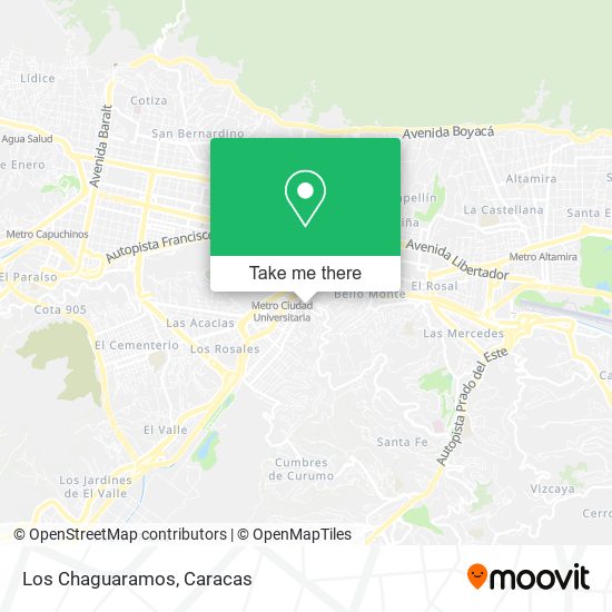 Los Chaguaramos map