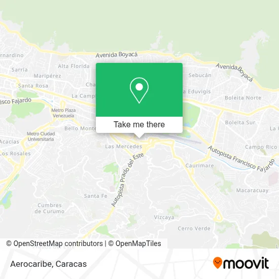 Aerocaribe map