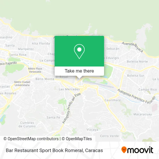 Mapa de Bar Restaurant Sport Book Romeral