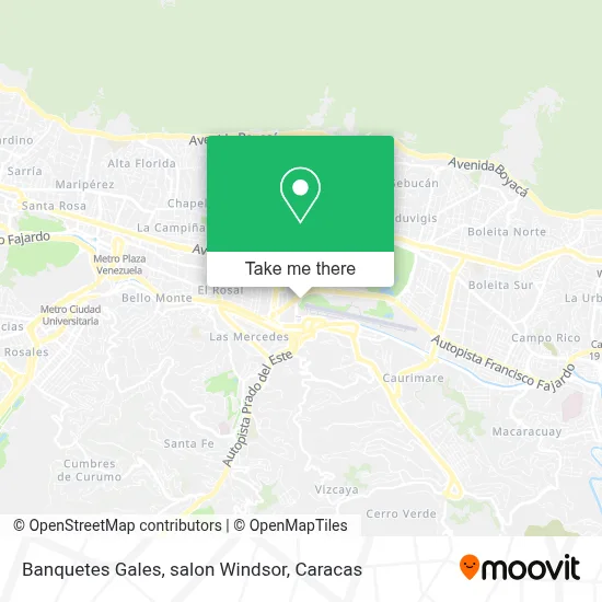 Banquetes Gales, salon Windsor map