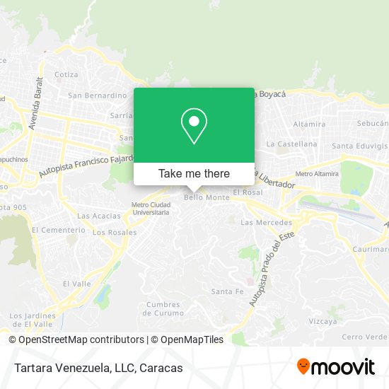 Mapa de Tartara Venezuela, LLC