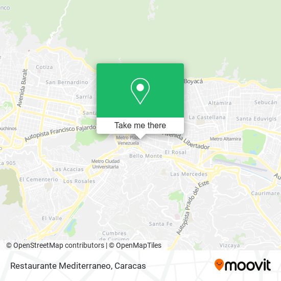 Mapa de Restaurante Mediterraneo