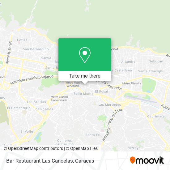 Bar Restaurant Las Cancelas map