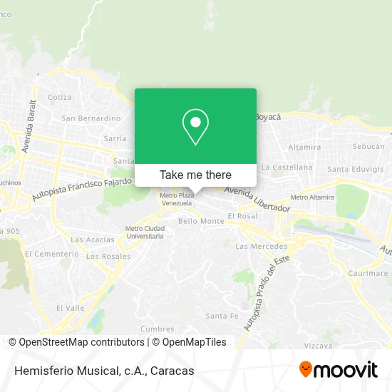 Hemisferio Musical, c.A. map