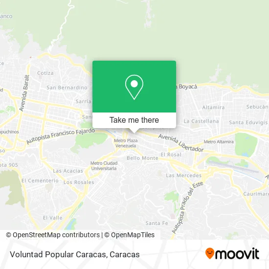 Voluntad Popular Caracas map