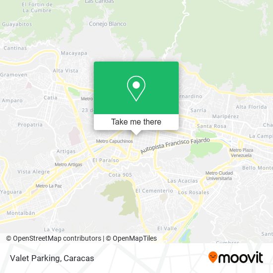 Mapa de Valet Parking