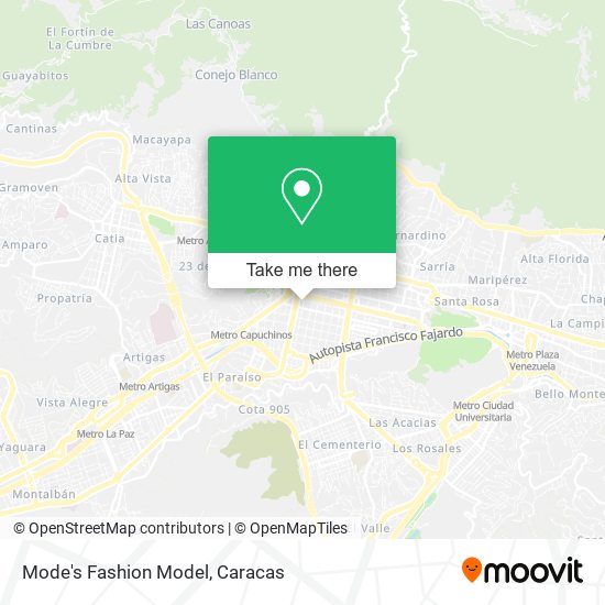 Mode's Fashion Model map