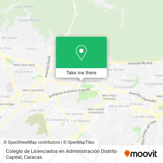 Colegio de Licenciados en Administración Distrito Capital map