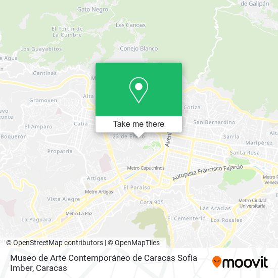 Museo de Arte Contemporáneo de Caracas Sofía Imber map