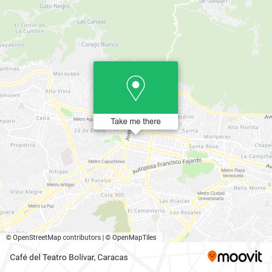 Mapa de Café del Teatro Bolívar