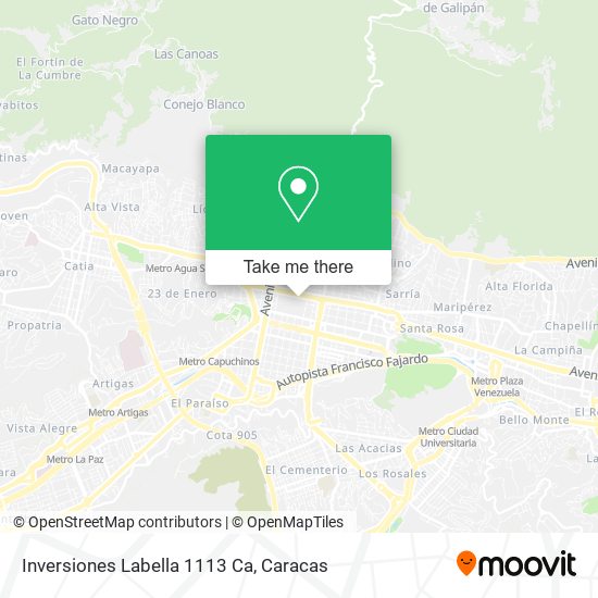 Inversiones Labella 1113 Ca map