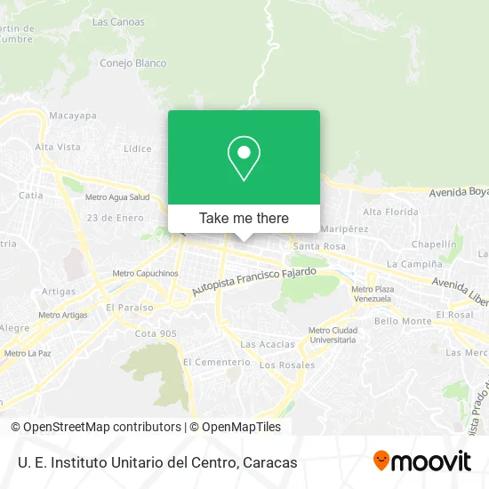 Mapa de U. E. Instituto Unitario del Centro