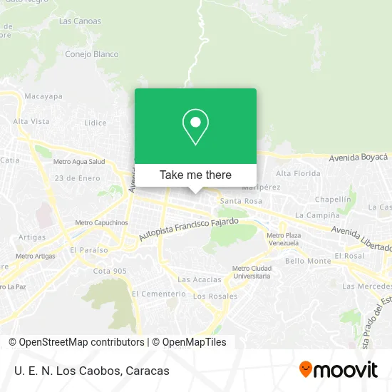 Mapa de U. E. N. Los Caobos