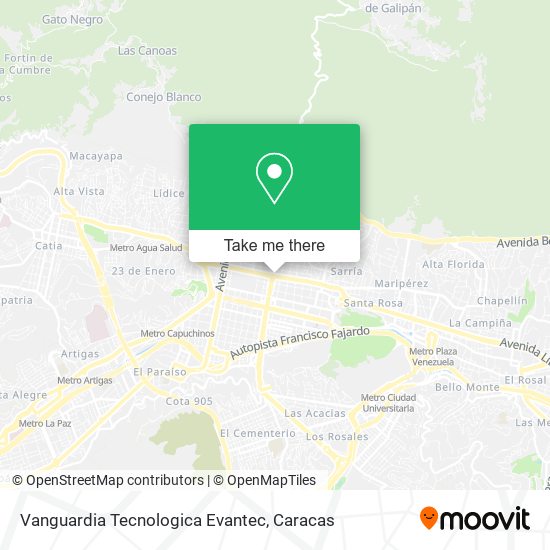 Vanguardia Tecnologica Evantec map