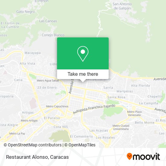 Restaurant Alonso map