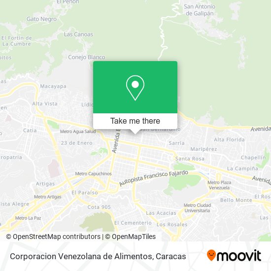 Corporacion Venezolana de Alimentos map