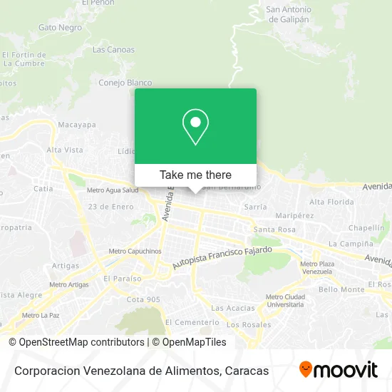 Corporacion Venezolana de Alimentos map