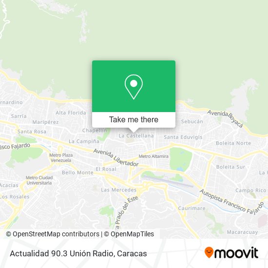Actualidad 90.3 Unión Radio map