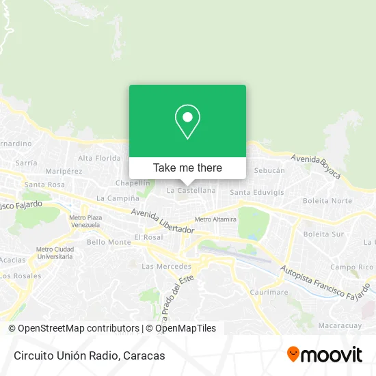 Mapa de Circuito Unión Radio
