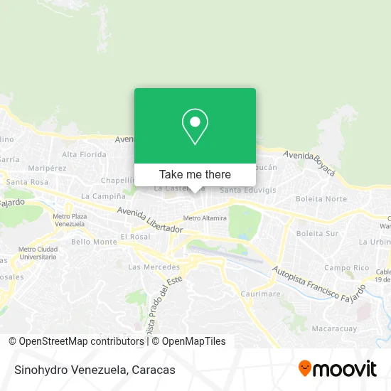 Sinohydro Venezuela map