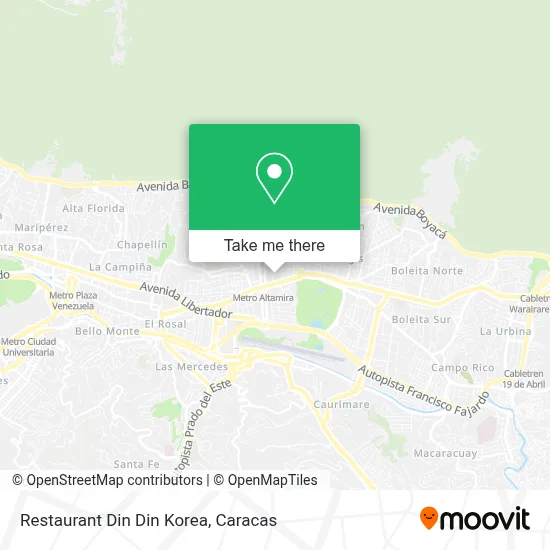 Mapa de Restaurant Din Din Korea