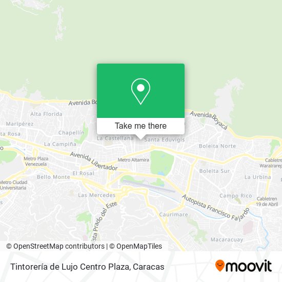 Tintorería de Lujo Centro Plaza map