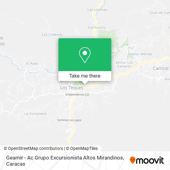 Geamir - Ac Grupo Excursionista Altos Mirandinos map