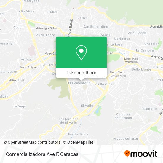 Mapa de Comercializadora Ave F