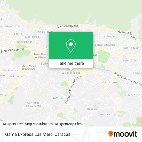 Mapa de Gama Express Las Merc