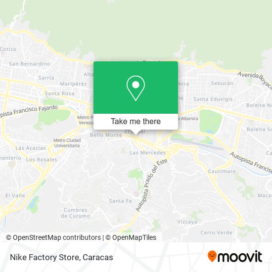 Mapa de Nike Factory Store