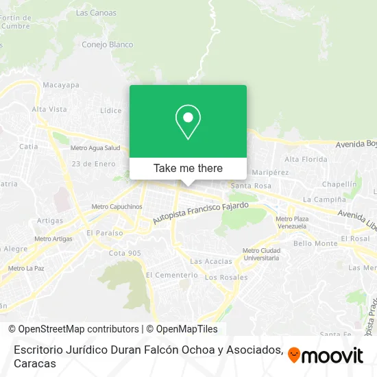 Mapa de Escritorio Jurídico Duran Falcón Ochoa y Asociados