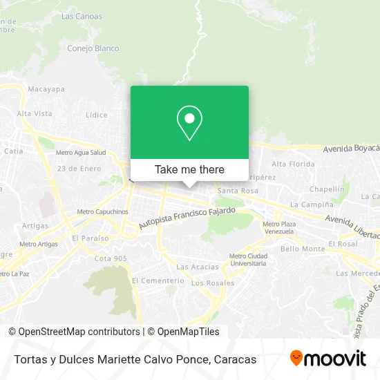 Tortas y Dulces Mariette Calvo Ponce map