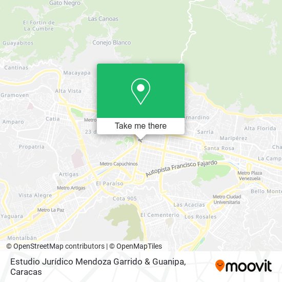 Mapa de Estudio Jurídico Mendoza Garrido & Guanipa