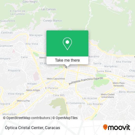 Óptica Cristal Center map