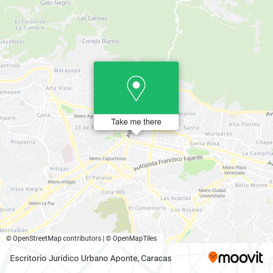 Mapa de Escritorio Jurídico Urbano Aponte
