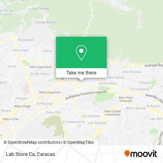 Mapa de Lab Store Ca