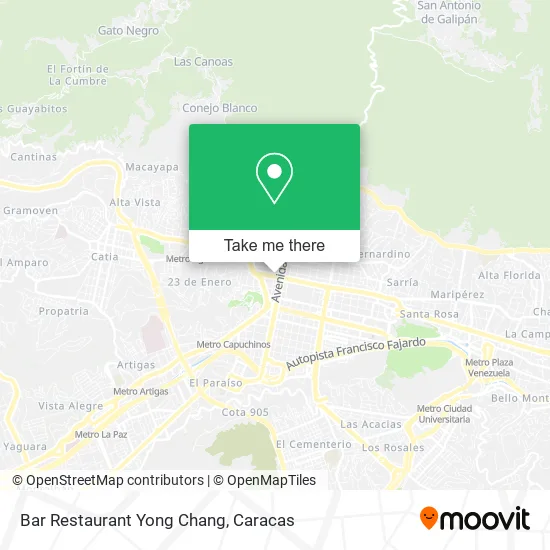 Mapa de Bar Restaurant Yong Chang