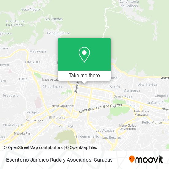 Escritorio Jurídico Rade y Asociados map