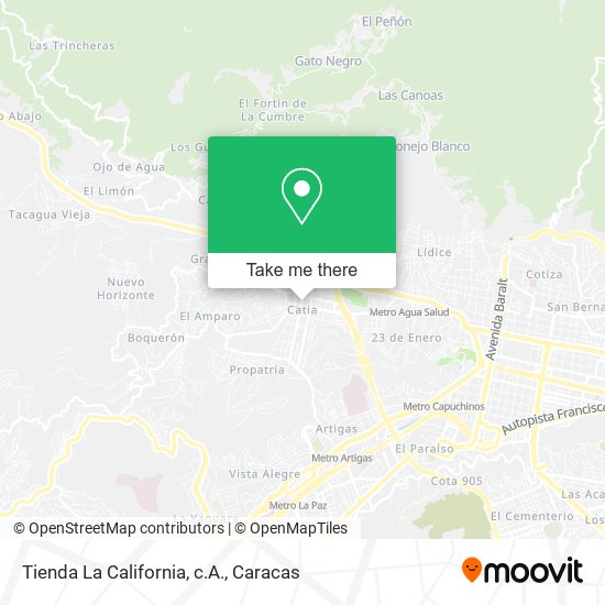 Tienda La California, c.A. map