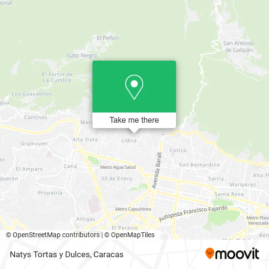 Natys Tortas y Dulces map