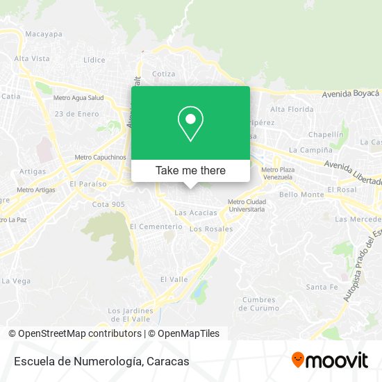 Escuela de Numerología map