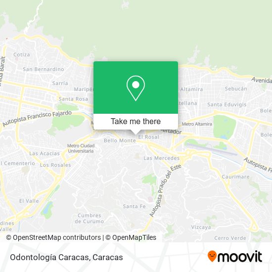 Odontología Caracas map
